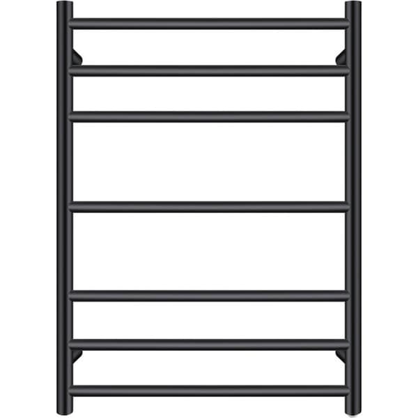 ACA Round Electric Heated Towel Rack Rail Warmer 7 Bar Black Stainless Steel SAA