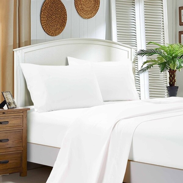 Super Soft 4-Piece Super King Size Sheet Set - White