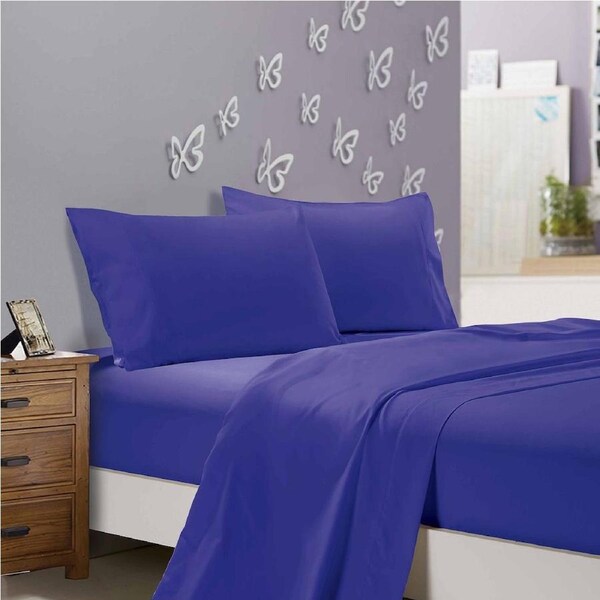 Super Soft 4-Piece Queen Size Sheet Set - Royal Blue