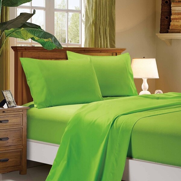 Super Soft 4-Piece Double Size Sheet Set - Green