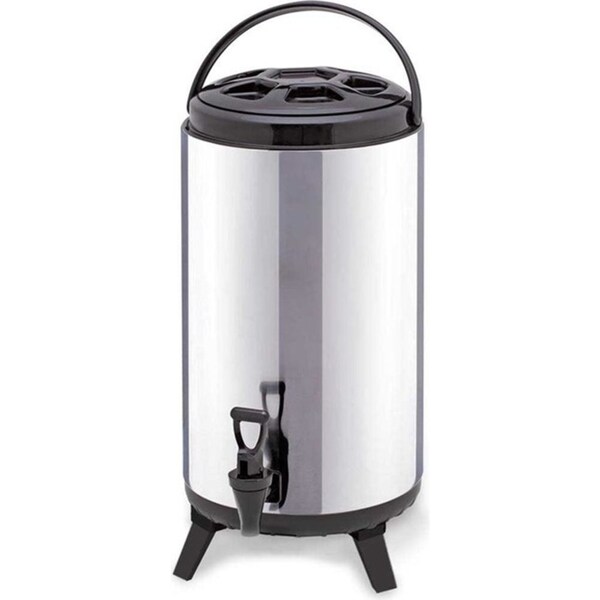 SOGA 12L Portable Insulate Cold/Heat Coffee Bubble Tea Pot Beer Barrel With Dispenser