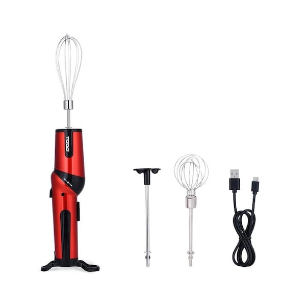 TODO Cordless Rechargeable Hand Mixer Whisk Handheld Electric Egg Beater Blender Hs-3805A