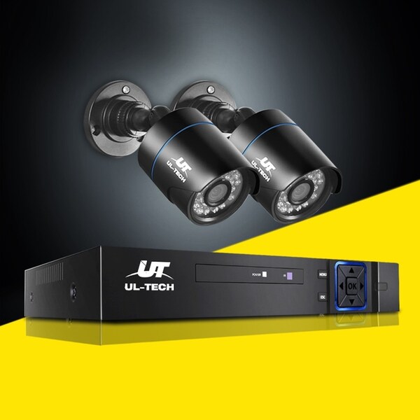 UL-TECH 1080P Home Security Camera System 4-Channel DVR with 2 Bullet Cameras