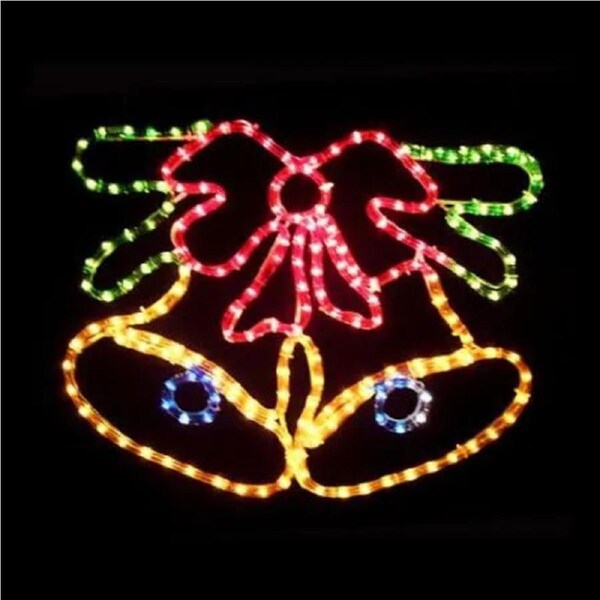 Christmas Bells with Bow Light Display
