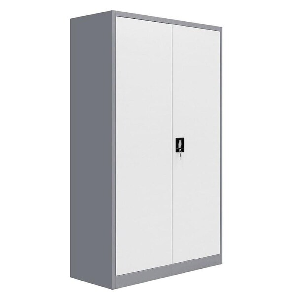 Steel Storage Cabinet Wardrobe Closet with a Lock door