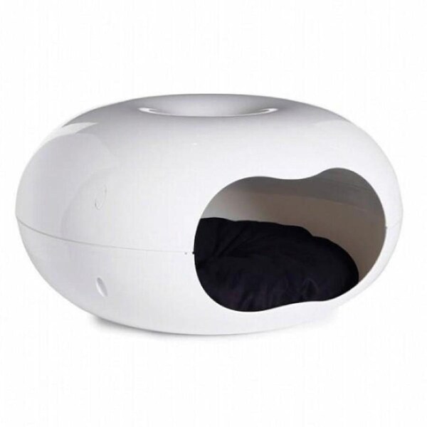 Moderna Donut Cat Cave, Plastic Bed for Cats & Small Dogs