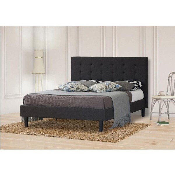Albany Wilt Double Bed Frame Fabric Charcoal