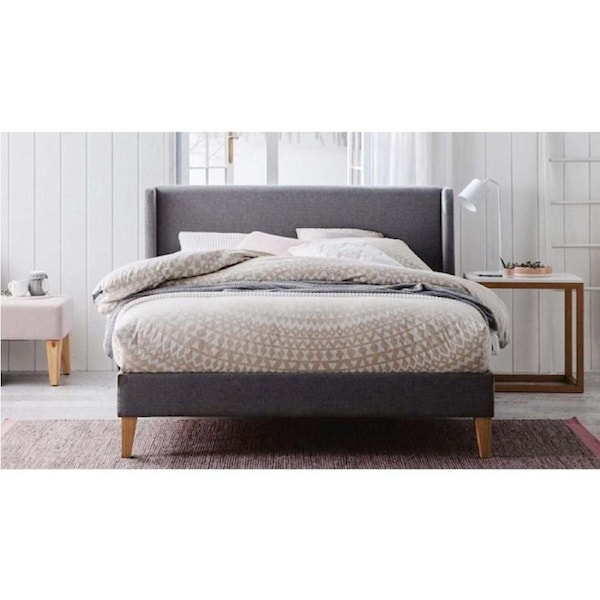 Viscount Double Bed Frame Fabric Grey