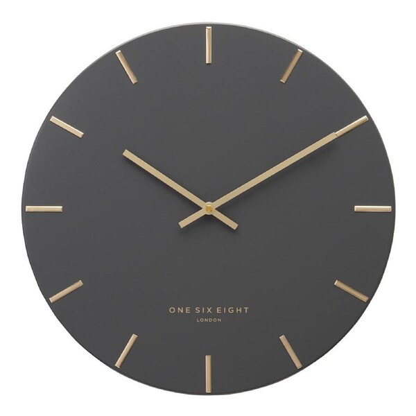 LUCA Charcoal 60cm Silent Wall Clock
