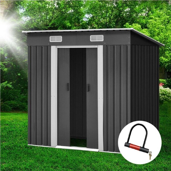 1.94x1.21M Giantz Garden Shed Sheds Outdoor Storage Workshop House Tool Shelter Sliding Door