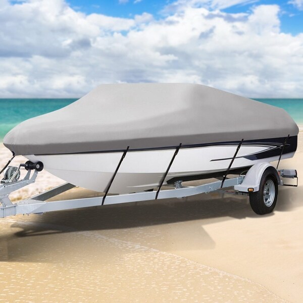 16-18.5ft Seamanship Boat Cover Trailerable Marine Grade 600D