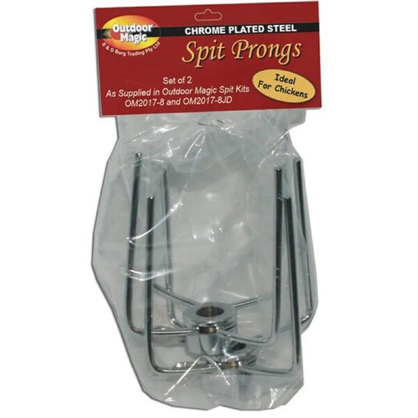 Chrome Plated 4 Forked Prongs (Pair) - Outdoor Magic