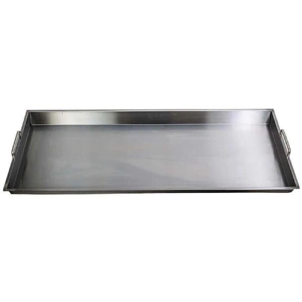 Large Stainless Steel Carving Tray with Handles - Flaming Coals