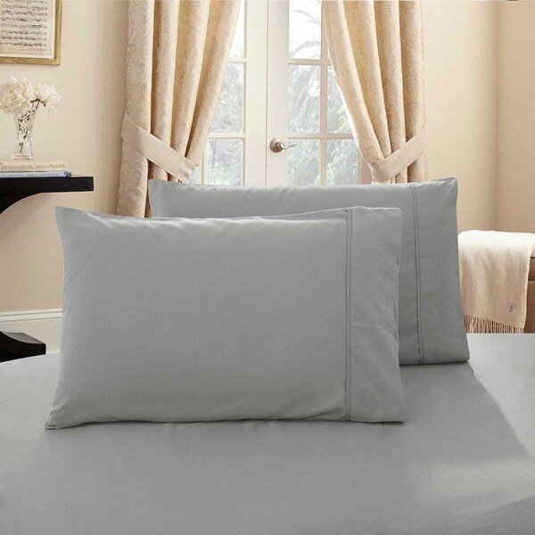 Super Soft Premium Queen Size Pillowcases 2-Pack - Grey