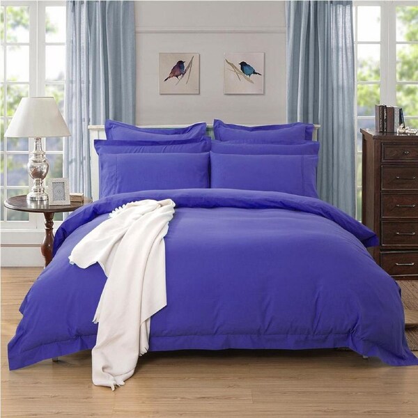 Tailored Super Soft King Size Quilt/Doona/Duvet Cover Set - Royal Blue