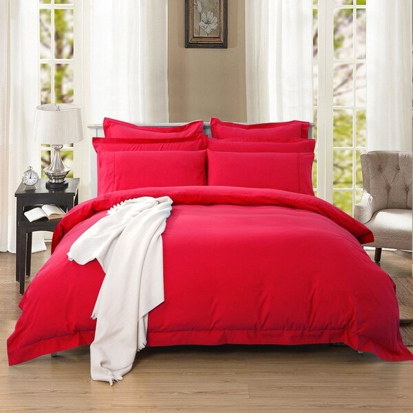 Tailored Super Soft Single Size Quilt/Doona/Duvet Cover Set - Red