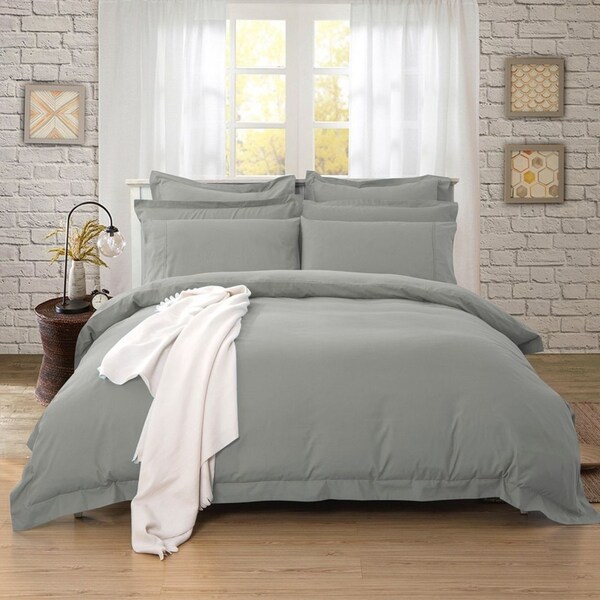 Tailored Super Soft Super King Size Quilt/Doona/Duvet Cover Set - Grey