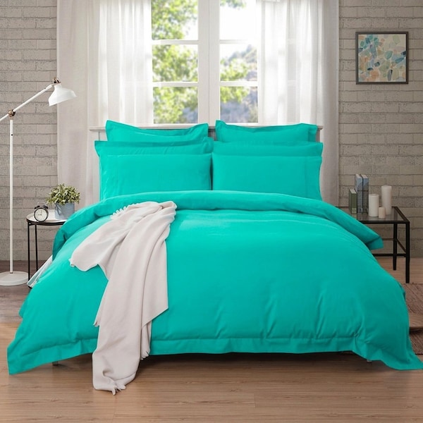 Tailored Super Soft Queen Size Quilt/Doona/Duvet Cover Set - Teal