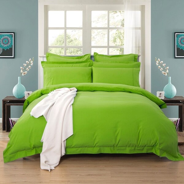 Tailored Super Soft Queen Size Quilt/Doona/Duvet Cover Set - Green