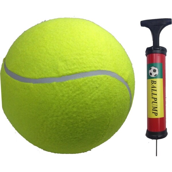 10" GIANT TENNIS BALL with BALL PUMP Air Inflator for Autographs Signatures