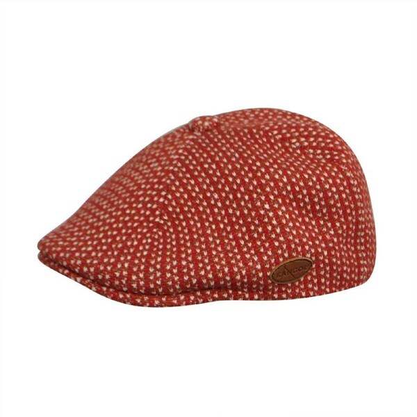 KANGOL Houndstooth 507 Ivy Cap Wool Blend Hat K1543CO Winter Warm Claret Red (CL607) / L