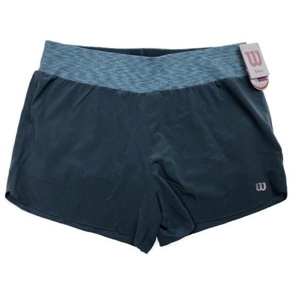 WILSON Womens Sporty Shorts 3" Inseam Tennis Gym Sports - Blue Mirage XL