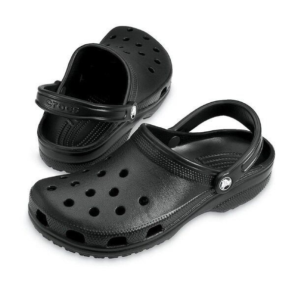 Crocs Classic Clogs Roomy Fit Sandal Clog Sandals Slides Waterproof - Black Mens US 6/Womens US 8
