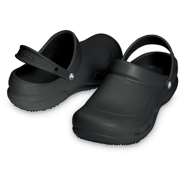 Crocs Bistro Slip Resistant Clogs Shoes Sandals Work Occupational - Black Mens US 11/Womens US 13