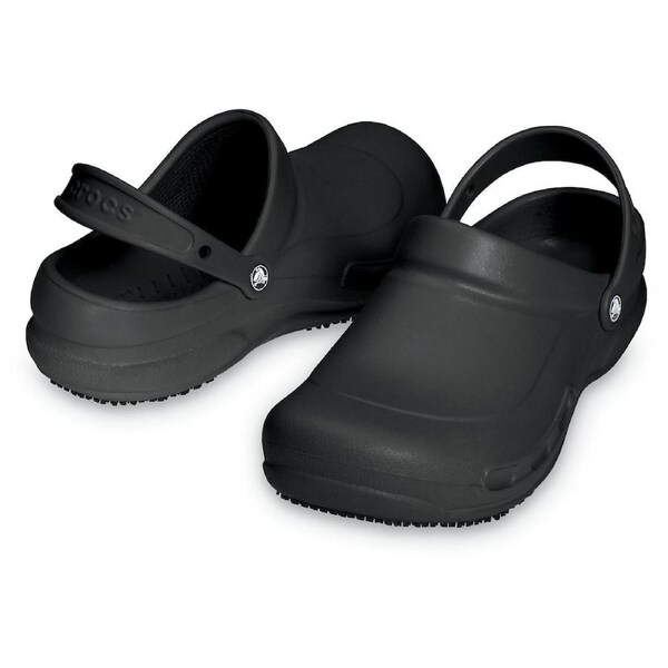 Crocs Bistro Slip Resistant Clogs Shoes Sandals Work Occupational - Black Mens US 4/Womens US 6