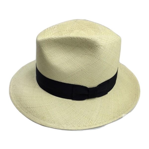 Ecuadorian Brisa Grade 8 Panama STRAW HAT Fedora Trilby MADE IN USA K10 Medium (7 - 7 1/8)