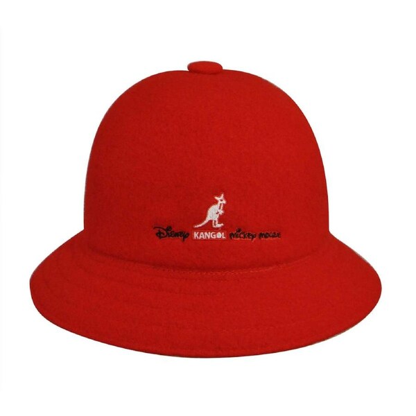 KANGOL Disney Casual Bucket Hat K1489FA Wool Blend 75th Anniversary Winter Cap Red / L