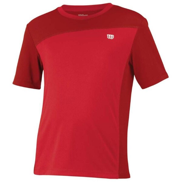 Wilson's B ProStaff Boys Crew T-Shirt Top Tennis Kids Childrens - Red S