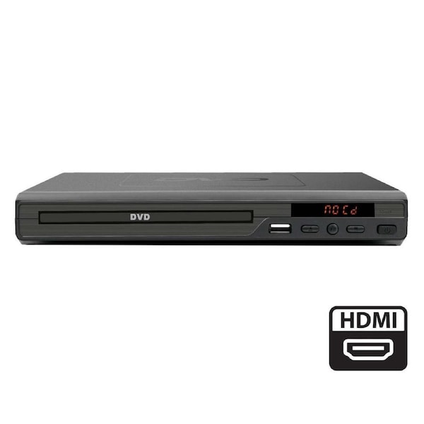 Lenoxx HDMI DVD Player (Black) w/ Remote Control, Compact Size, 8 Languages