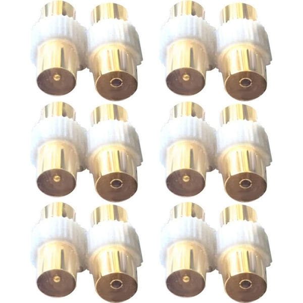 12pc Coax Female to Coax Female Socket/PAL Male to Male TV Antenna Cable Adapter