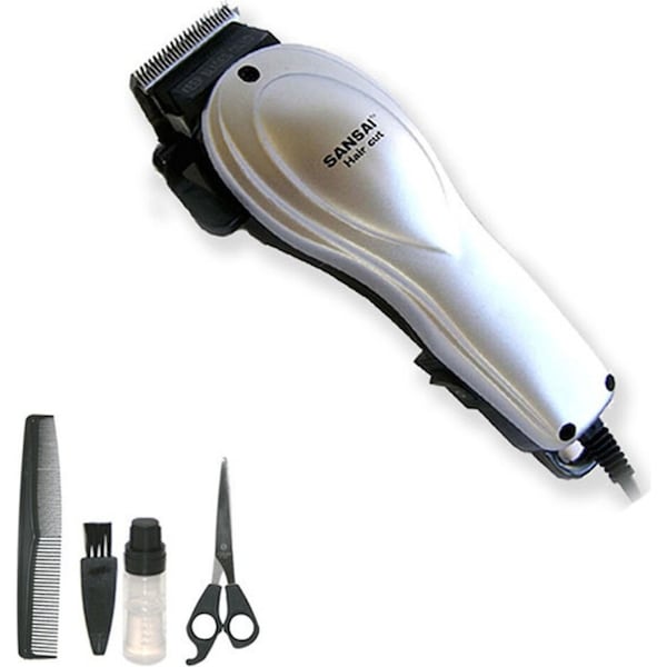 Sansai Professional Electric Corded Hair Clipper/Trimmer Kit w/ Scissors/Oil