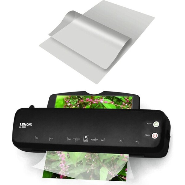 A3 Paper Hot Laminator Office/Business/Home w/50 Plastic Pouch Laminating Sheets