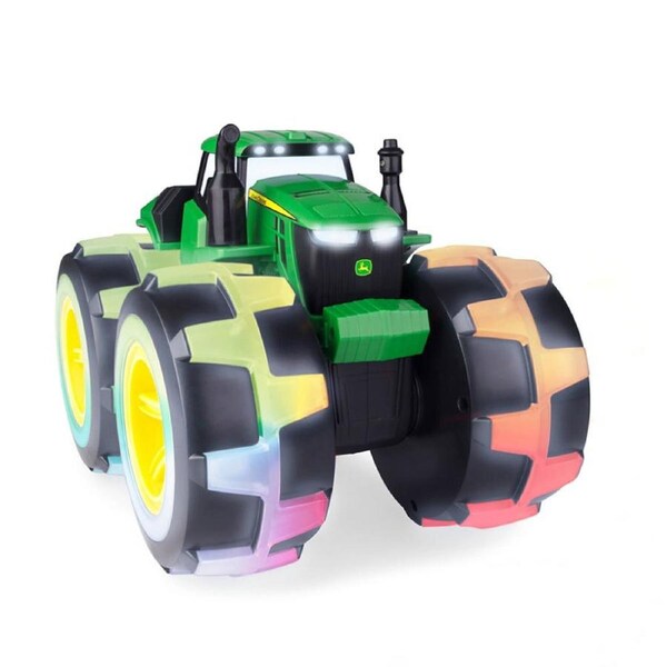 John Deere Monster Treads Lightning Wheels 4WD Tractor/Truck Toy w/ Lights/Sound