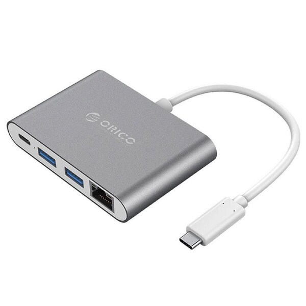 Orico USB Type-C Hub Adapter/Splitter to USB A C/Ethernet RJ45 Lan for PC/MAC