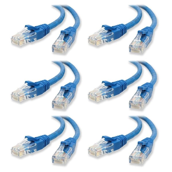 6PK Sansai 5m CAT5e Networking Patch Cable Ethernet Internet for PC/MAC Router