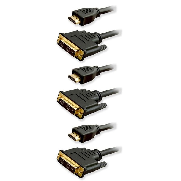 3x Sansai 2m 1080P HDMI to DVI Cable for Laptop Mac Projector TV Computer Screen