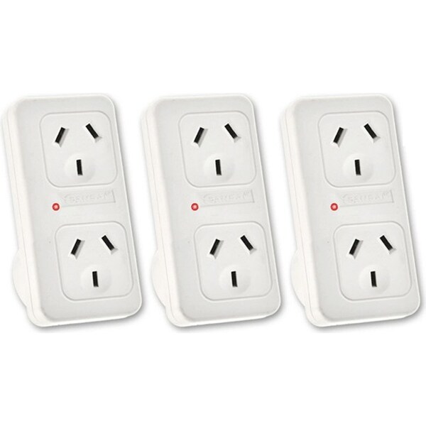 6x Sansai Vertical Powerpoint Double Surge Protector Adaptor/Outlet Spliter/AU