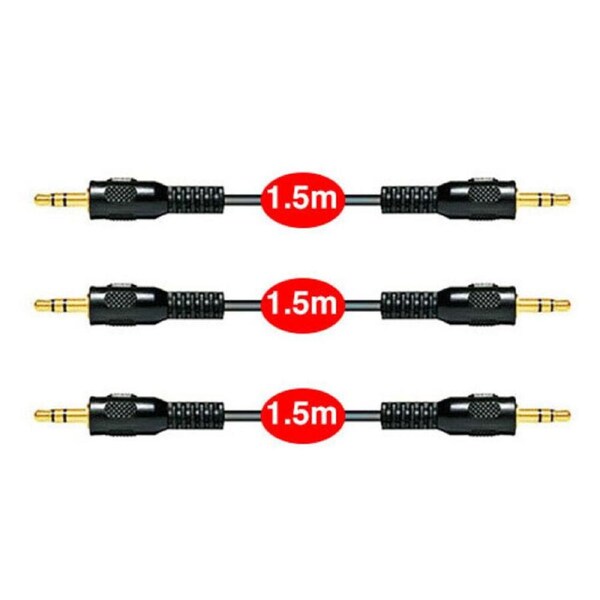 3pc Sansai 1.5m Stereo AUX/Cable Audio 3.5mm Male to M /Auxiliary Cord/Extension