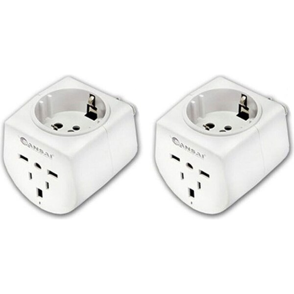 2x Sansai Universal Travel Power Adapter UK/USA/EU/Asia/ Sockets to AU/NZ Plug