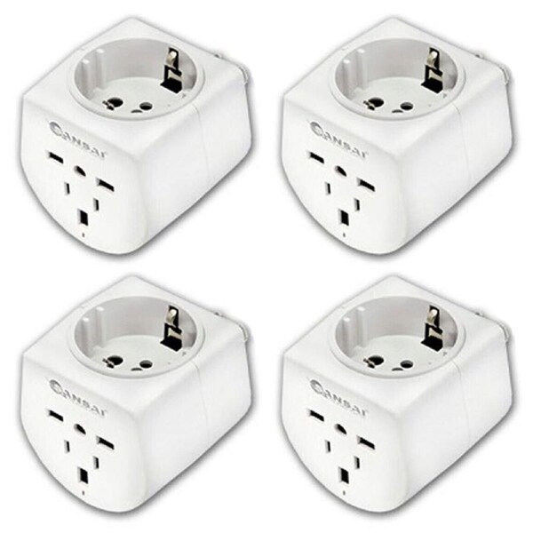 4x Sansai Universal Travel Power Adapter UK/USA/EU/Asia/ Sockets to AU/NZ Plug