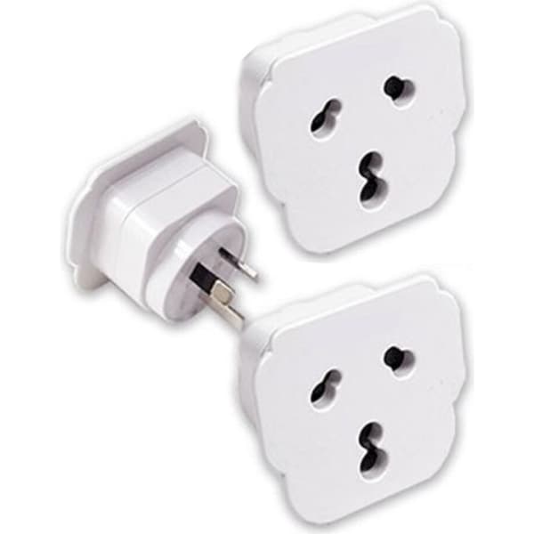 2x Sansai Travel Power Adapter Outlet India/South Africa Sockets to AU/NZ Plug