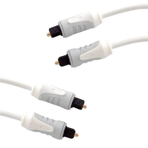 2x Westinghouse 1.5m 6mm Digital Audio Toslink Optical Fibre Lead Cable f/ TV/WH