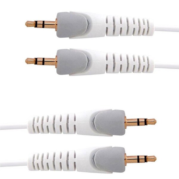 2x Westinghouse 1.5m Audio/AUX Cable Gold 3.5mm Male f/ MP3 Player Smartphones