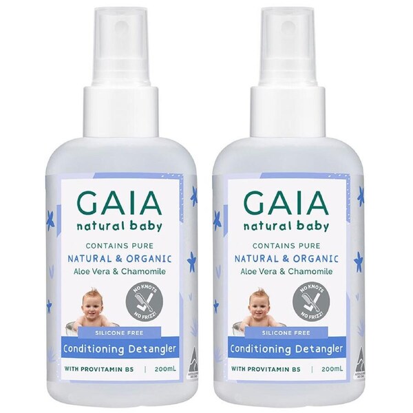 Gaia 400ml Organic Baby/Kids/Toddlers Conditioning Detangler Vegan Friendly