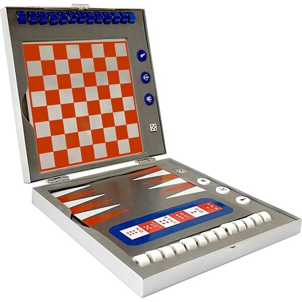Classic 7in1 Travel Magnetic Backgammon/Checkers/Tic Tac Toe/Chess Board Games