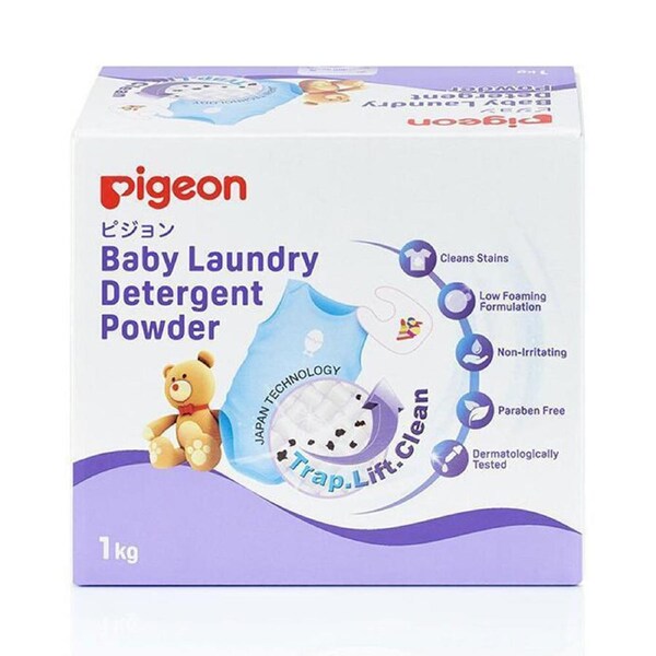 Pigeon 1kg Laundry Detergent Powder for Sensitive Skin Baby/Infant/Kids Clothes